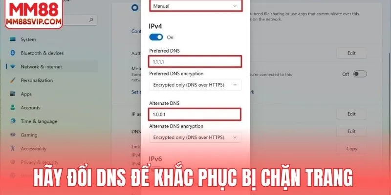 Hãy đổi DNS để khắc phục bị chặn trang